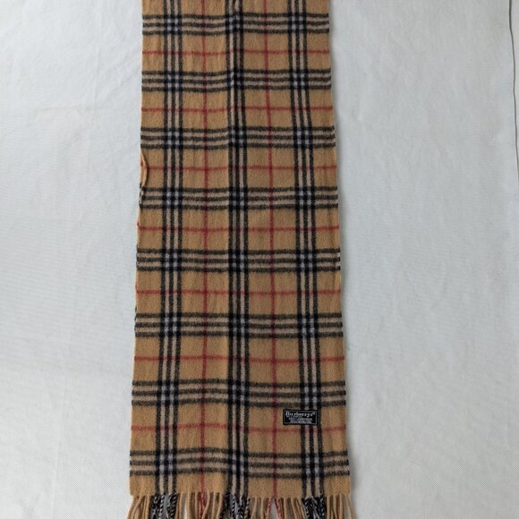 Burberry Designer Check Scarf Beige Lambswool – Unisex – Pre-Loved– Premium Wrap - Picture 4 of 7